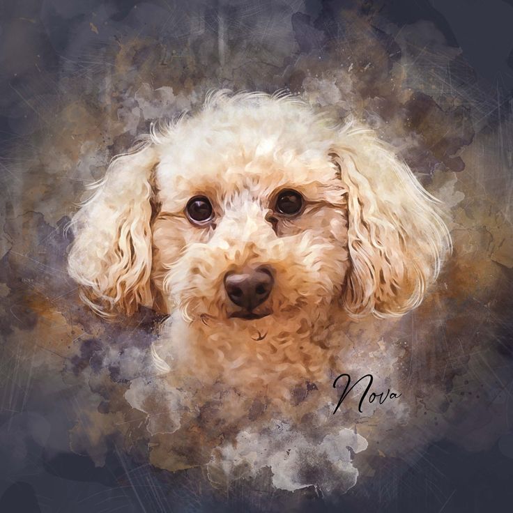 Custom Watercolor Pet Portrait – Contemporary Neutral Style
